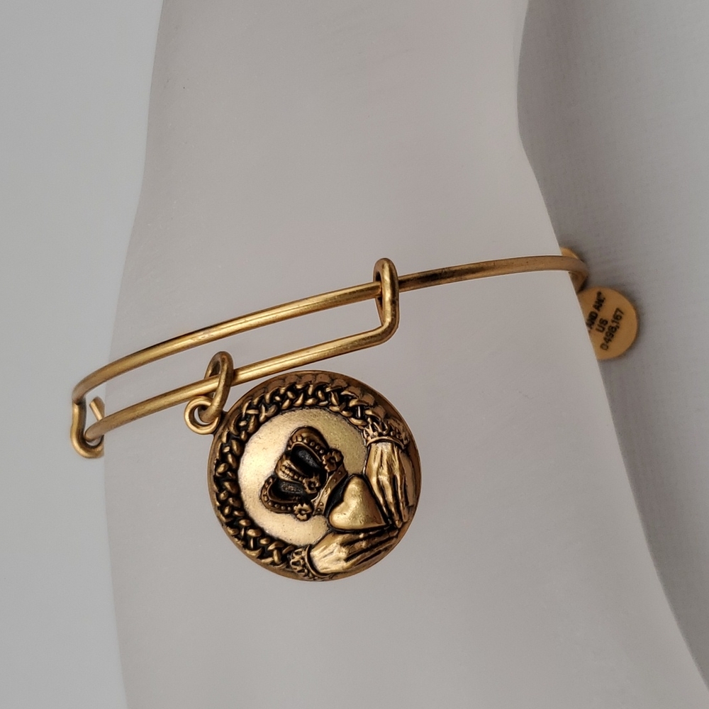 Alex and Ani Gold Tone Claddagh Bracelet